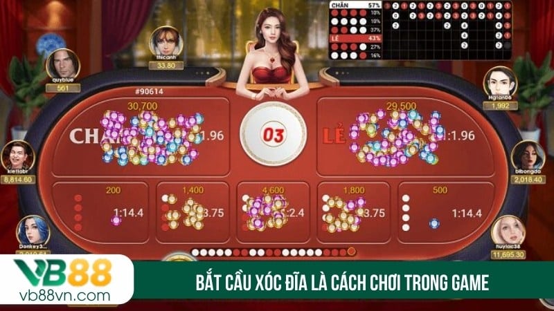 Bắt cầu xóc đĩa là cách chơi trong game