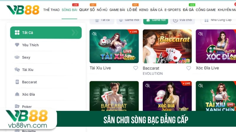 Sân chơi sòng bạc đẳng cấp